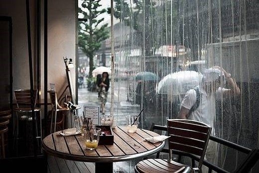 窗外下着雨你又在哪非主流伤感意境图片
