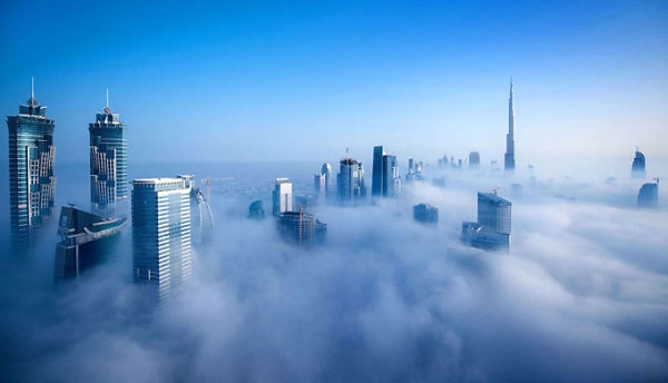 迪拜摩天大楼唯美风景图片