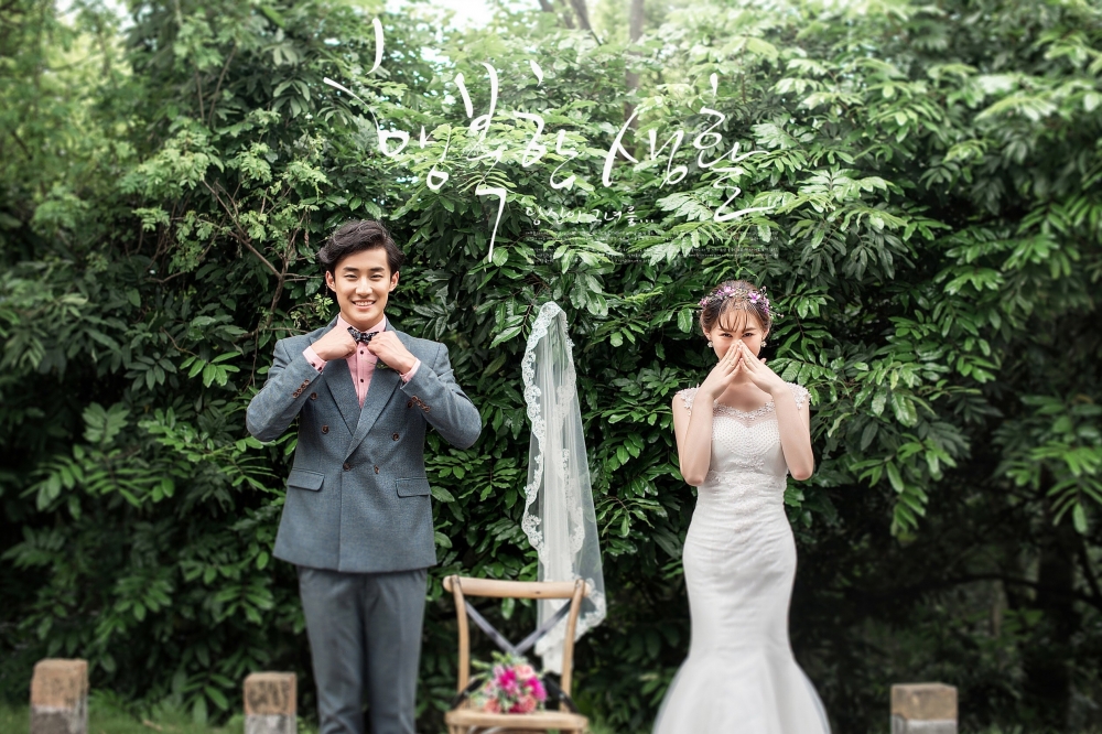 小清新的韩式婚纱摄影照