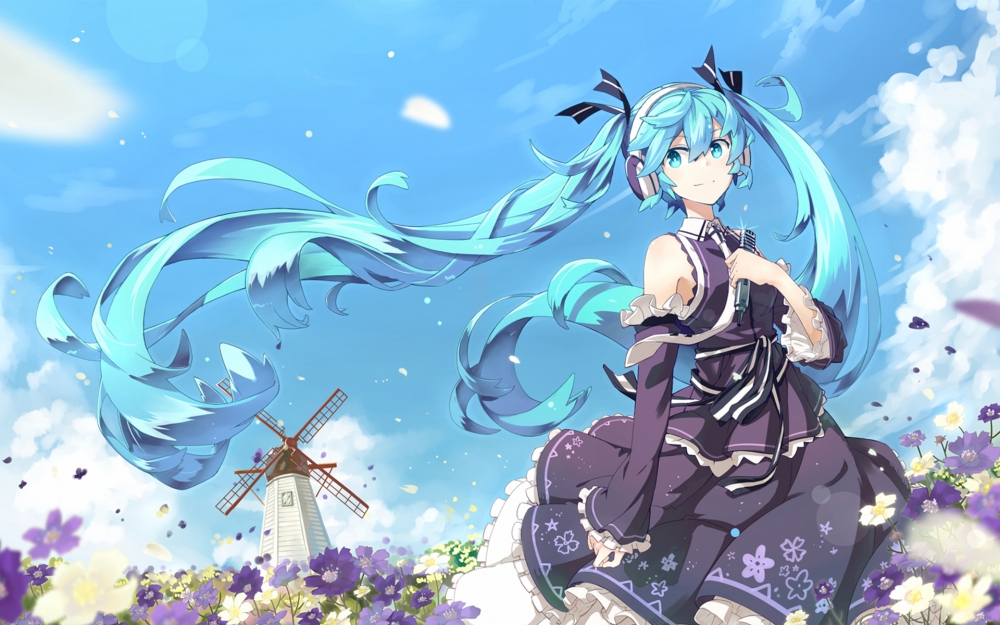 甜美初音未来高清动漫壁纸图片