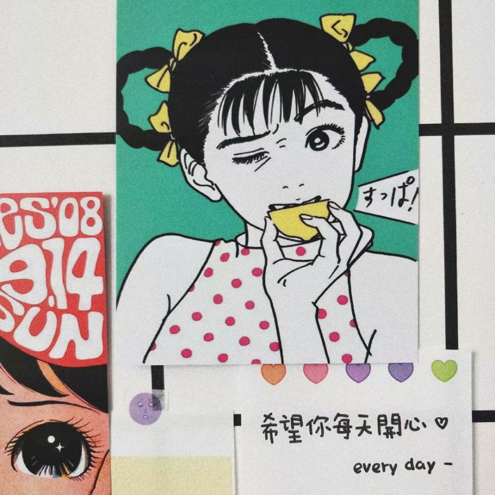 可爱的手绘简笔画提示语图片