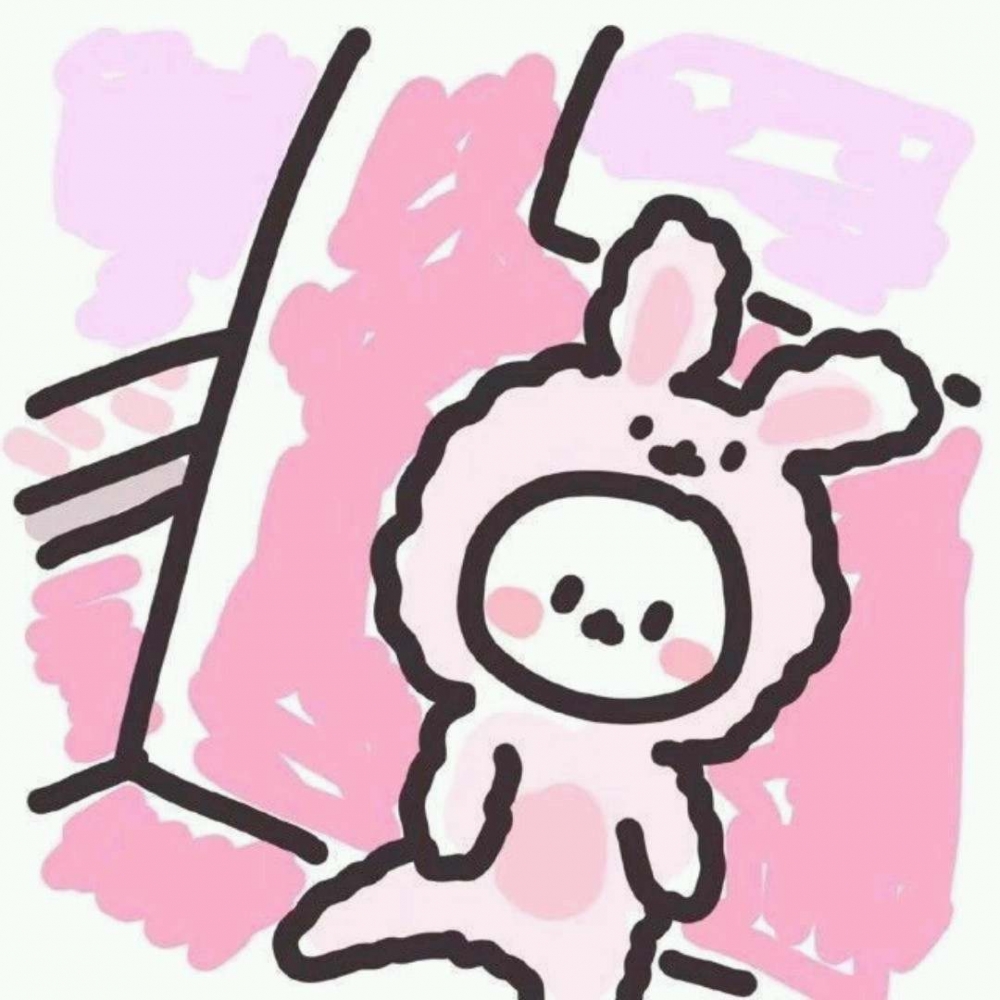 可爱软萌的卡通小兔子简约手绘小孩子简笔画图片
