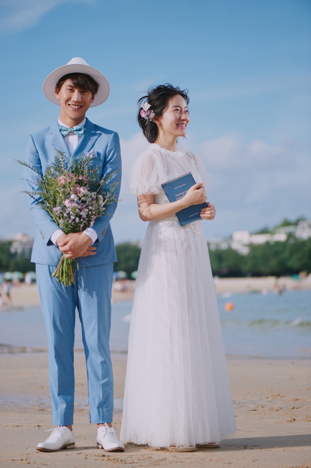 小清新日系风格的夫妻旅拍大自然婚纱摄影图片