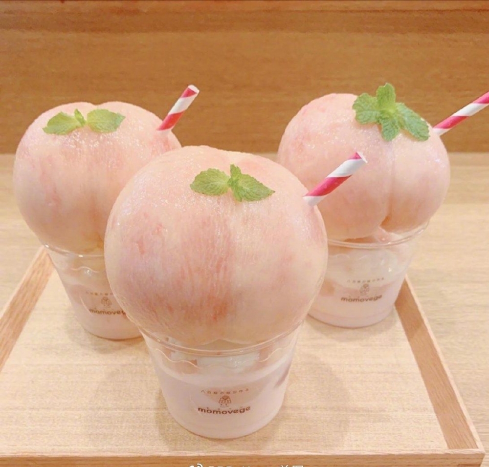 日本momovege可爱粉嫩水蜜桃甜品系列清新少女粉图片