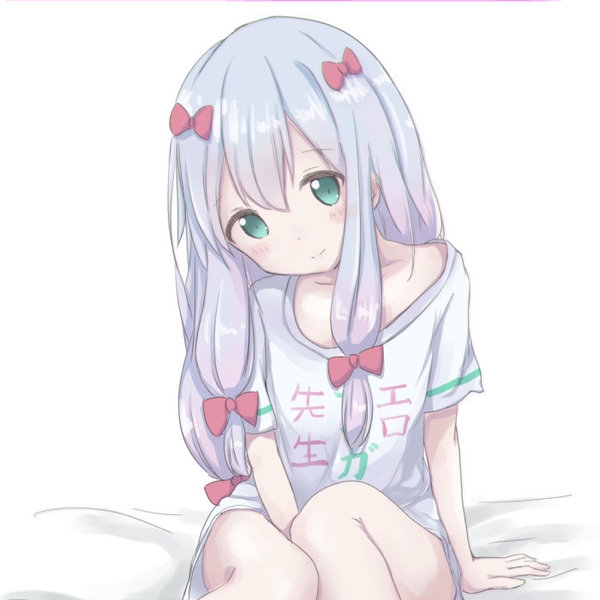 可爱软萌的卡通动漫美少女银色长发空气刘海女生头像图片