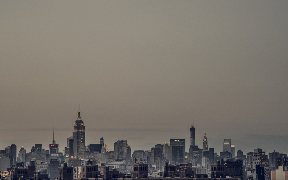 美丽壮观的大城市纽约风光高楼大厦横屏电脑桌面壁纸