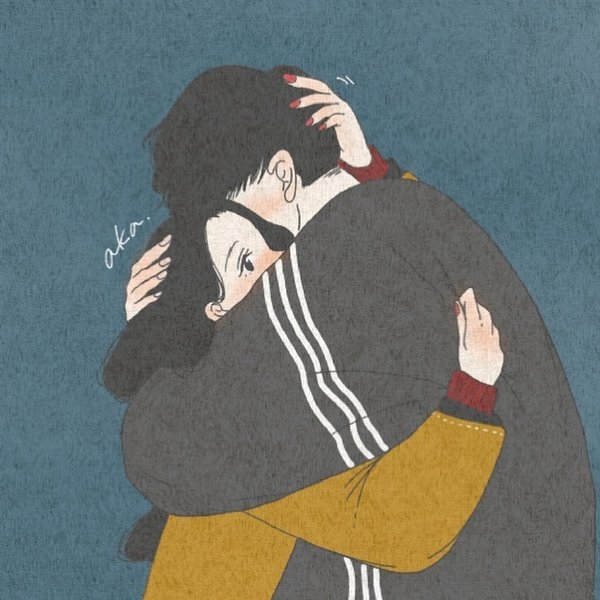 热恋期的学生情侣公主抱甜蜜互动卡通动漫彩色涂鸦手绘图片