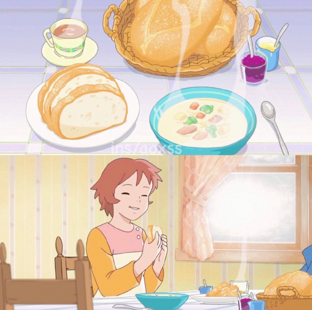 幸福温馨的一家人温暖舒心的童年生活小清新唯美日本卡通动漫图片