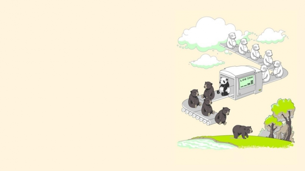 超级可爱的动物国宝大熊猫呆萌卡通手绘简笔画图片