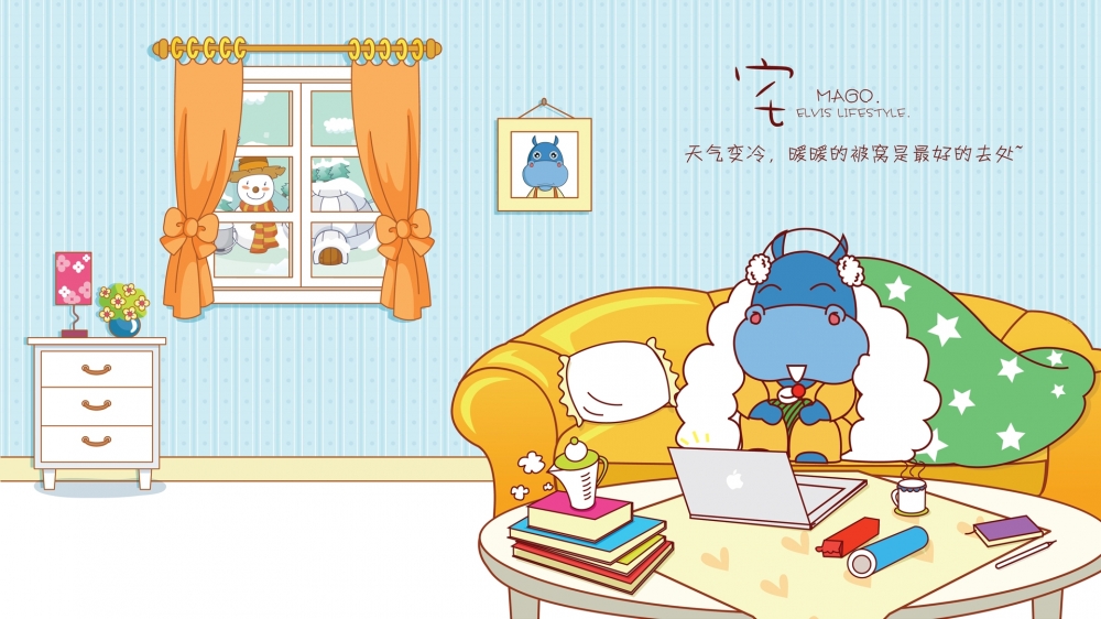 童心满满少女心爆棚艾维斯漫画动漫卡通电脑高清桌面壁纸