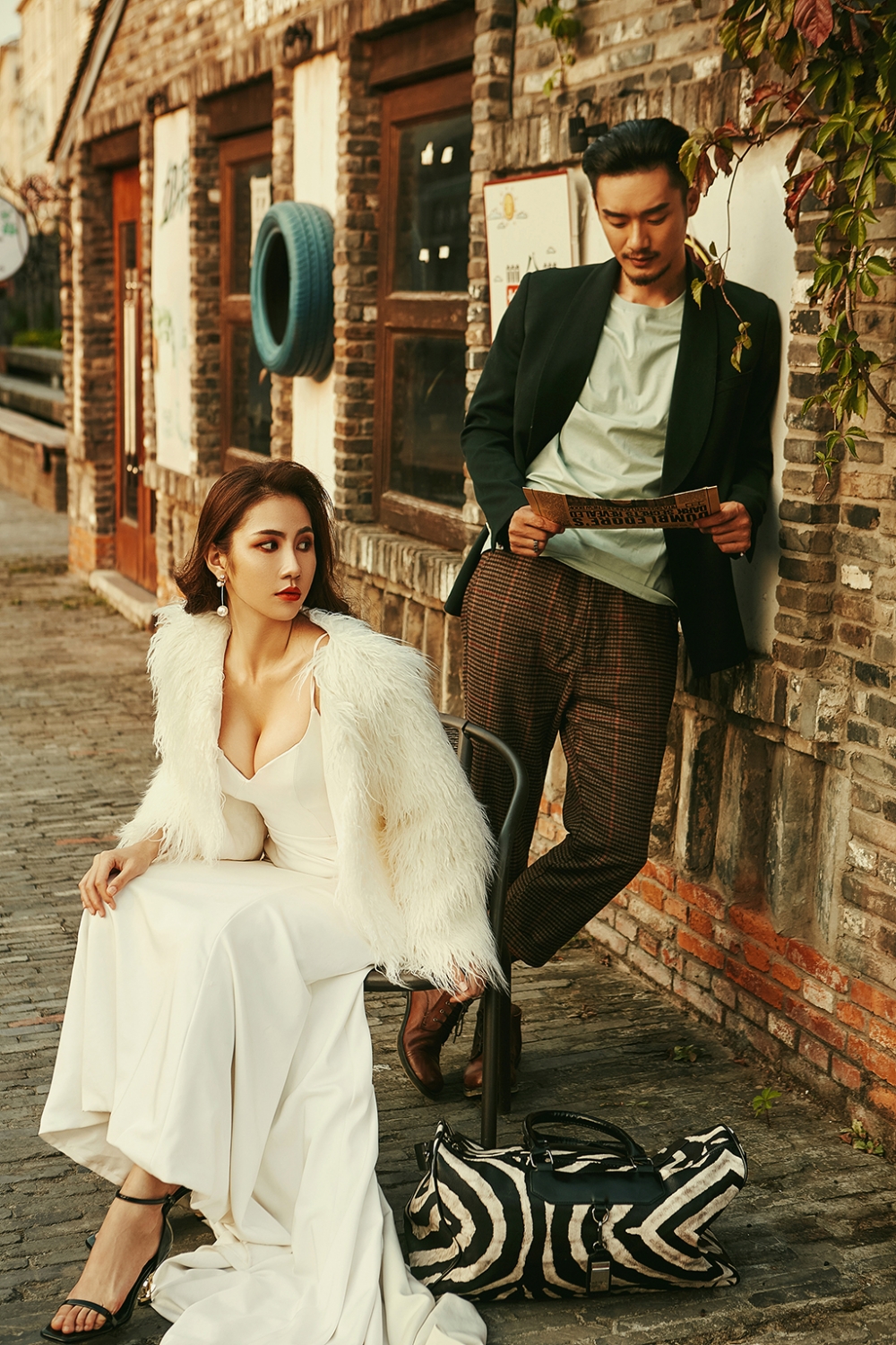 古镇街道浪漫的爱情英伦欧式性感妩媚大片质感婚纱摄影写真