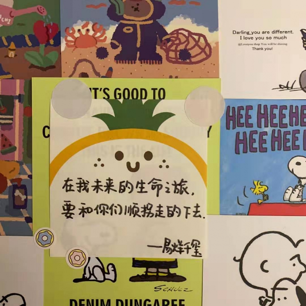 温暖治愈系文字控简短的文艺小清新手写便利贴语录图片
