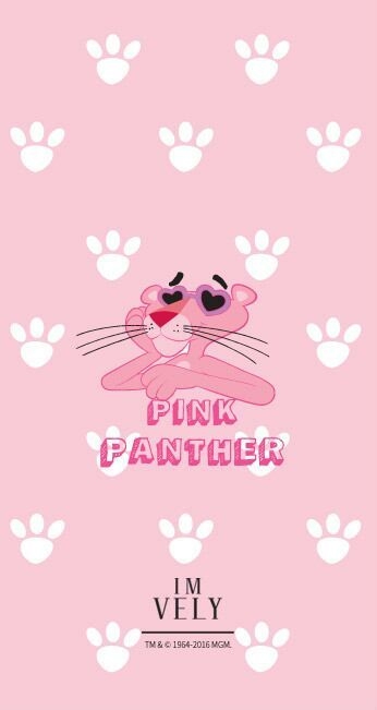 少女心爆棚的可爱粉红豹简约纯色卡通动漫背景手机高清壁纸