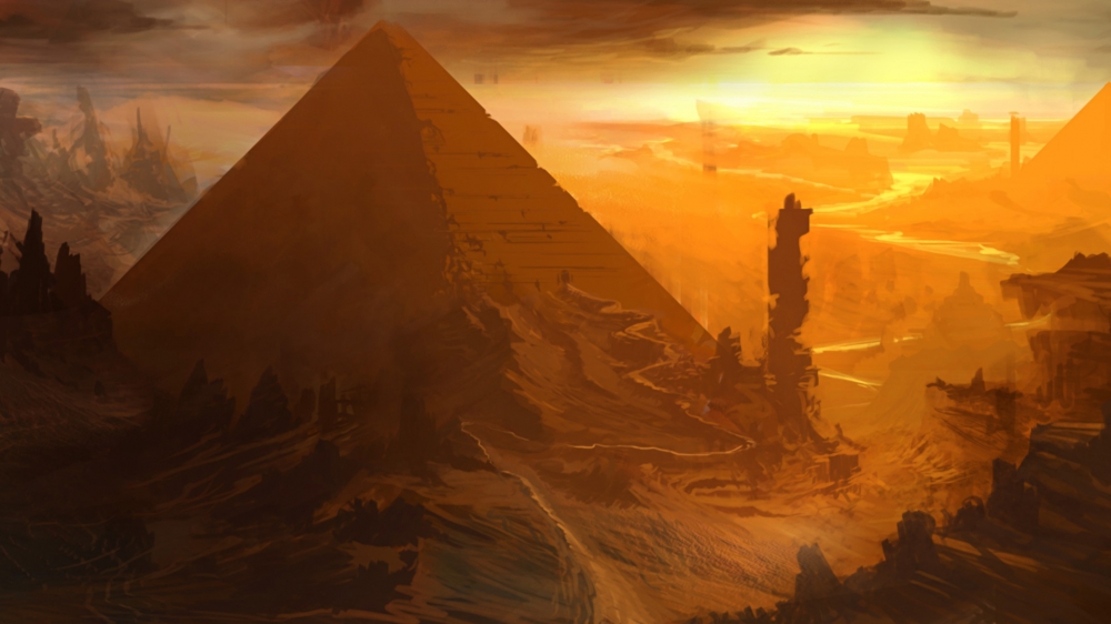 神秘古埃及金字塔的美丽风景图片大全高清电脑桌面壁纸